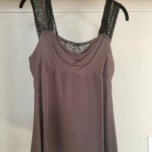 BCBGMaxAzria Taupe Silk Camisole